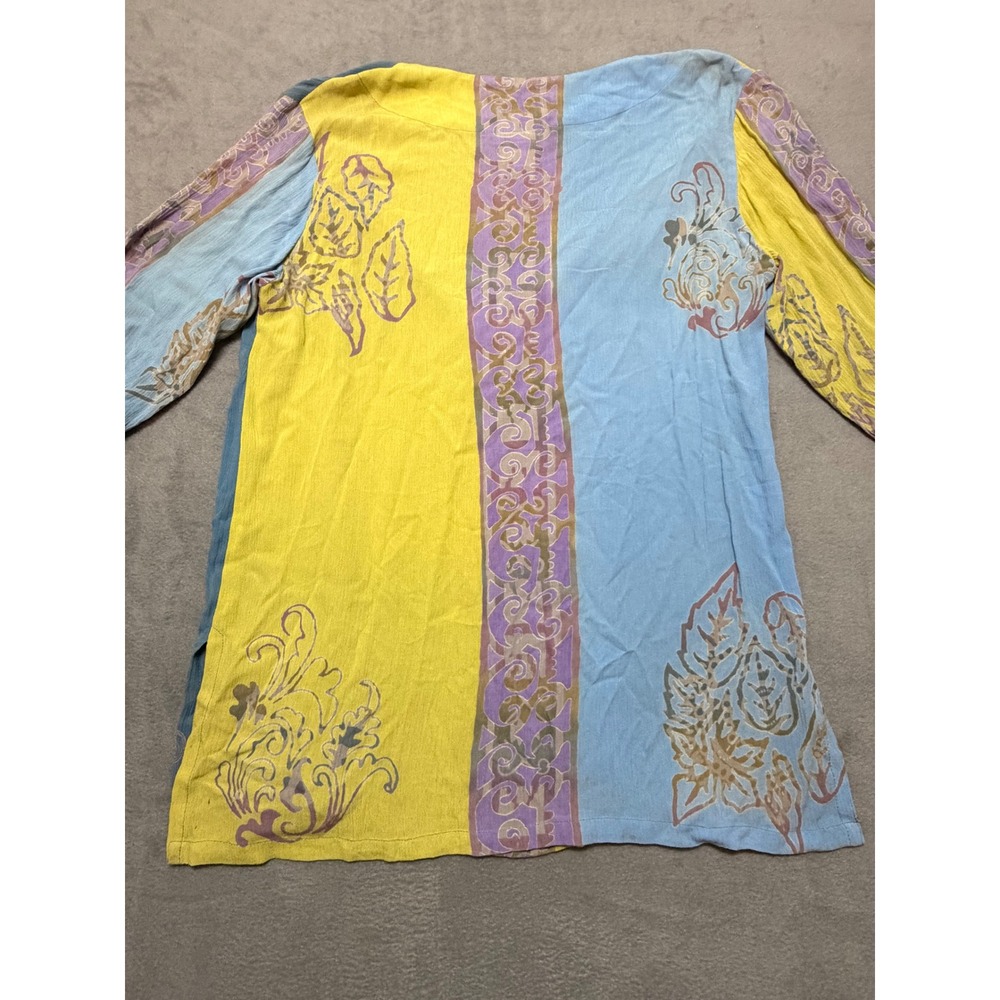 Soft Surroundings Patchwork Tunic Yellow Blue Pur… - image 8
